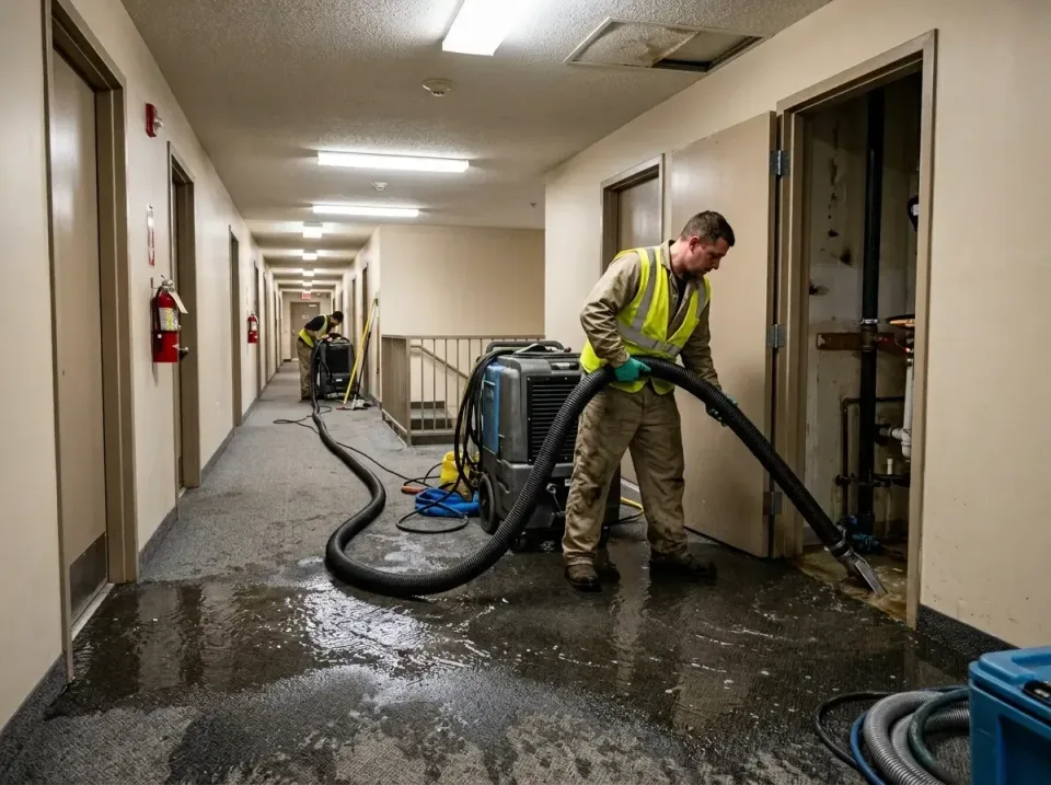 multi-unit-apartment-hallway-f-005 — frequently asked questions, Emergency Burst Pipe Water Extraction & Removal in Aumsvill…